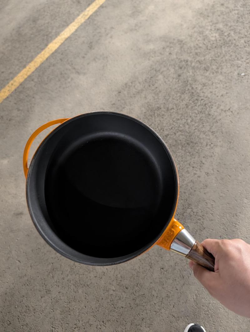 Frying pan removable wooden handle