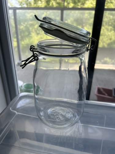 Jar with lid - Bocal avec couvercle, verre clair